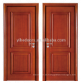 Puerta interior de madera maciza pintada de 2 paneles de lujo para dormitorio